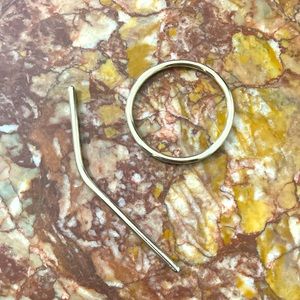 Elegant Silver-Colored Metal Hair Stick Hair Slide Barrette